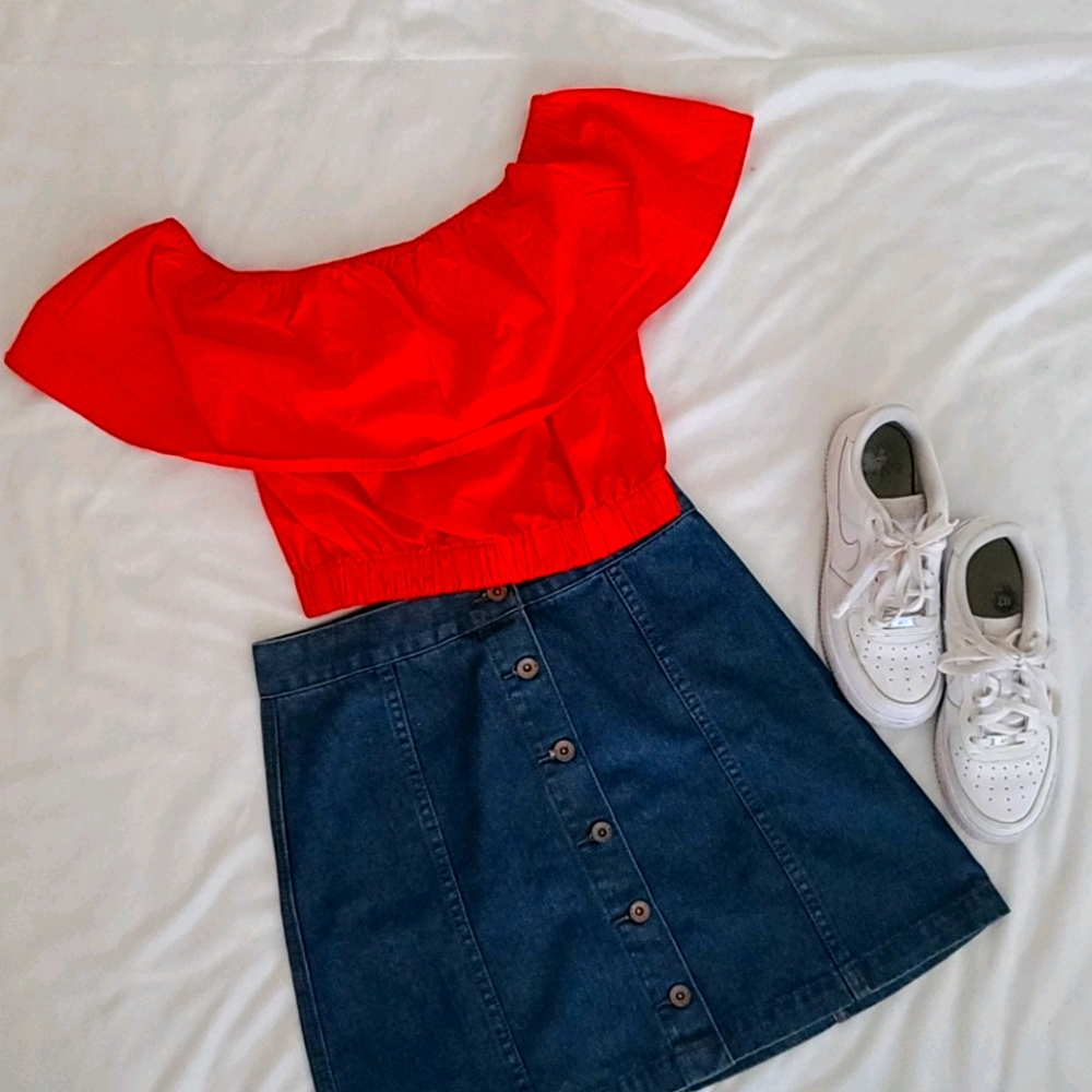 Forever 21 Ruffled Top Sz Small